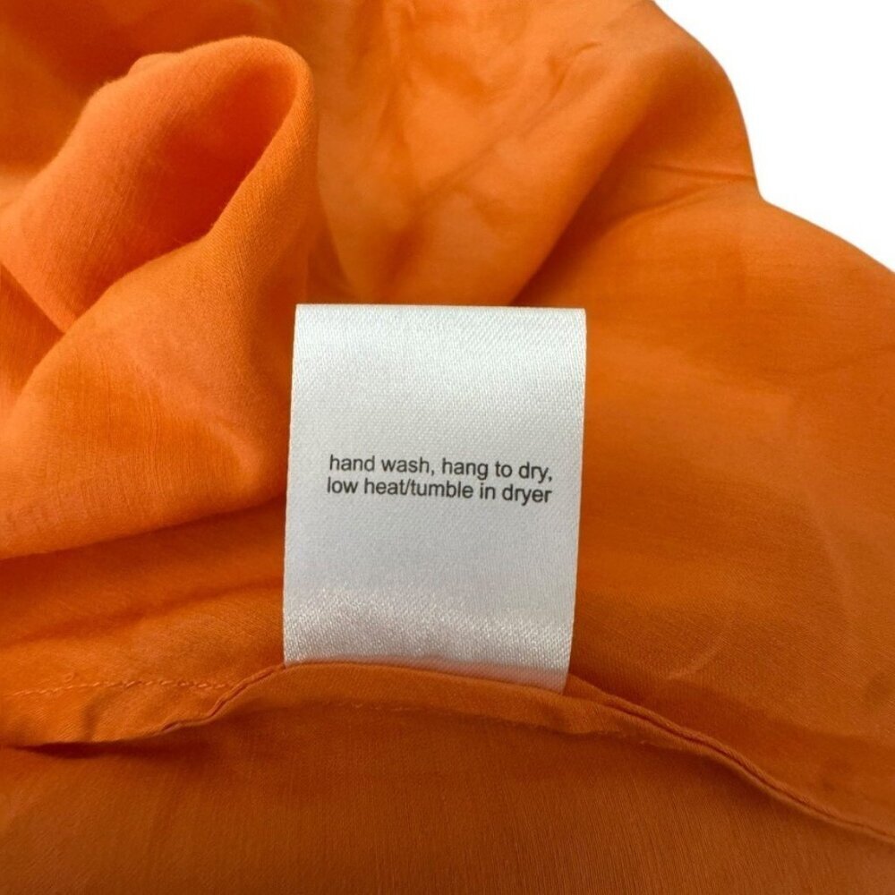 Brazeau Tricot Woman slip dress orange size 0 XS silk blend spaghetti straps - Picture 8 of 11